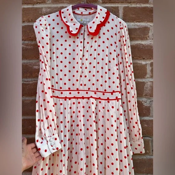 Boden Aria Polka Dot Midi Dress - Picture 7 of 14